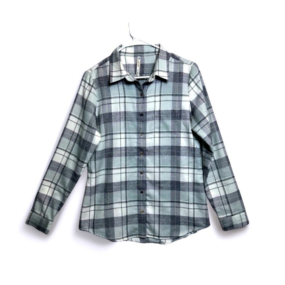 Kuhl Button Down Shirt Womens S Plaid‎ Long Sleeve Gorpcore Hiking Camping